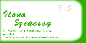 ilona szepessy business card